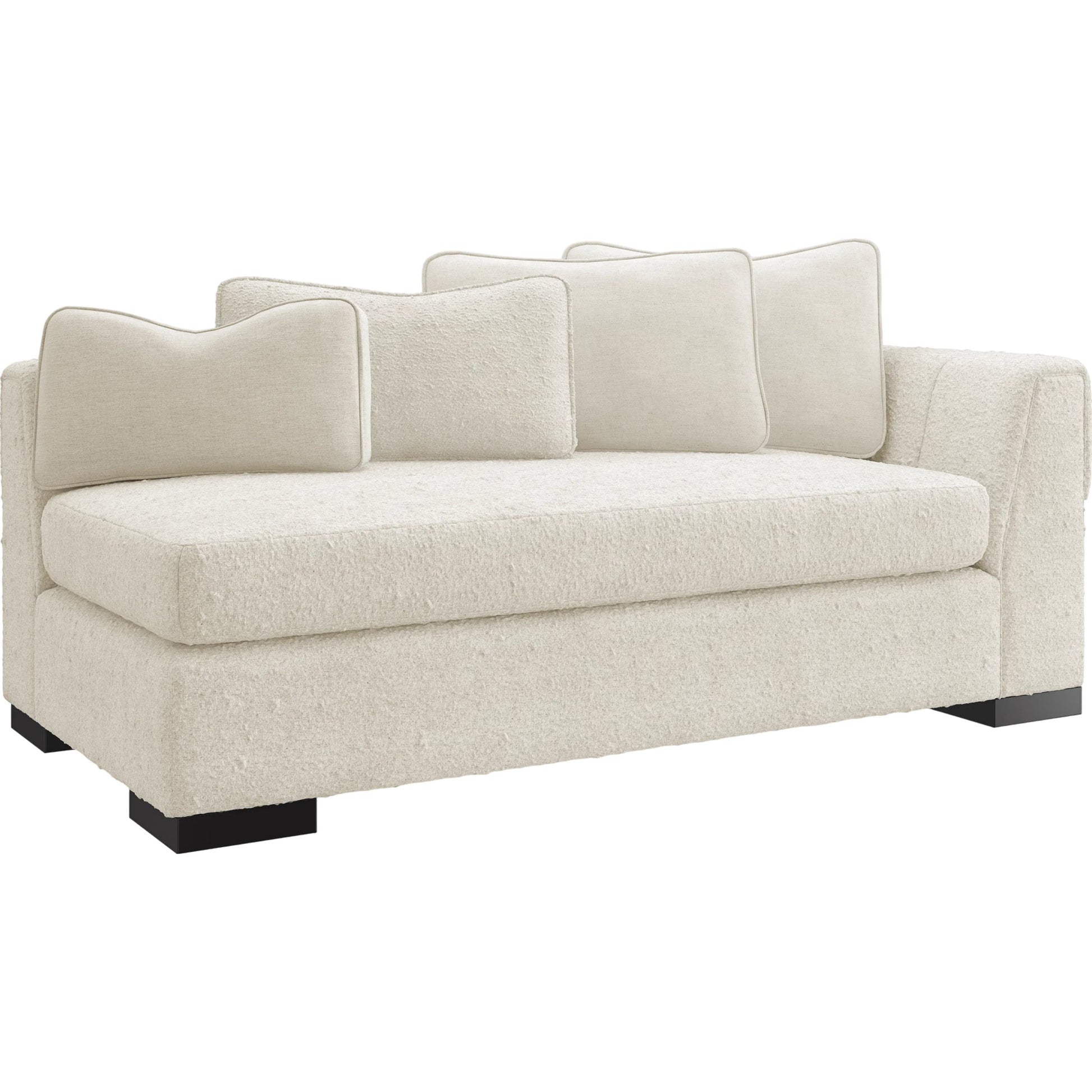 Edge Raf Loveseat by Caracole in satin ebony. Made from birch in a modern style.