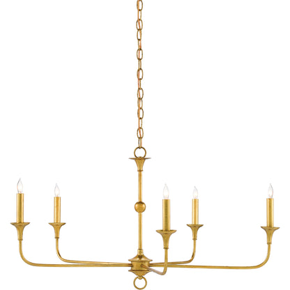Nottaway Chandelier by Currey and Company. Made from wrought iron in a modern style.