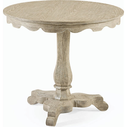 William Yeoward Overbury Breakfast Table by Jonathan Charles in grey and greyed oak. Made from oak in a cottage & farmhouse style.