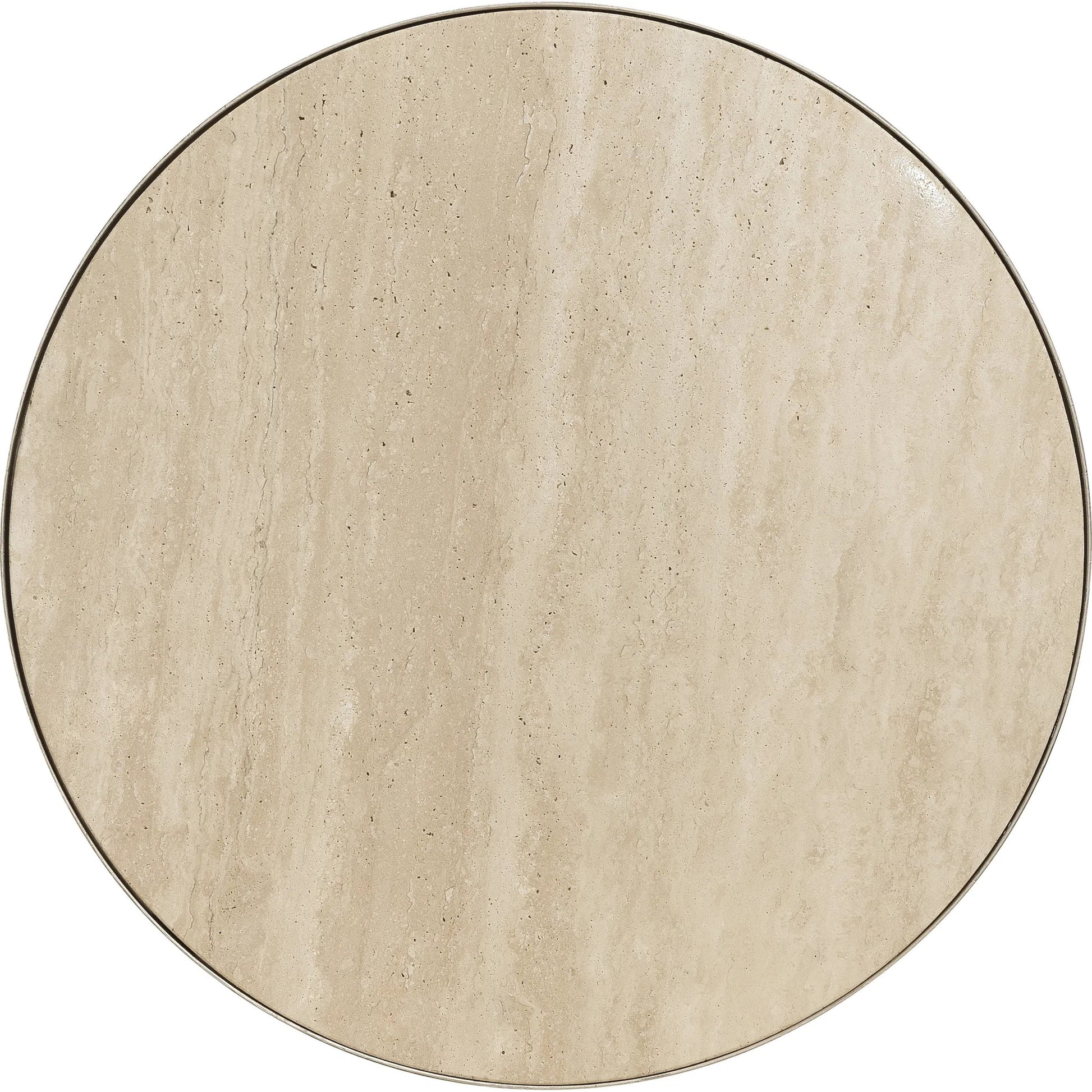 Melange Holy Cow Spot Table by Hooker Furniture in silver metal, beige leather. Made from wood, stone, metal, hair on hide leather, fabric, 82% polyester, 13% acrylic, 5% linen in a transitional style.