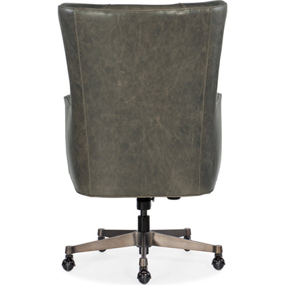 Brinley Executive Swivel Tilt Chair by Hooker Furniture. Made from leather (aniline top grain) in a transitional style.