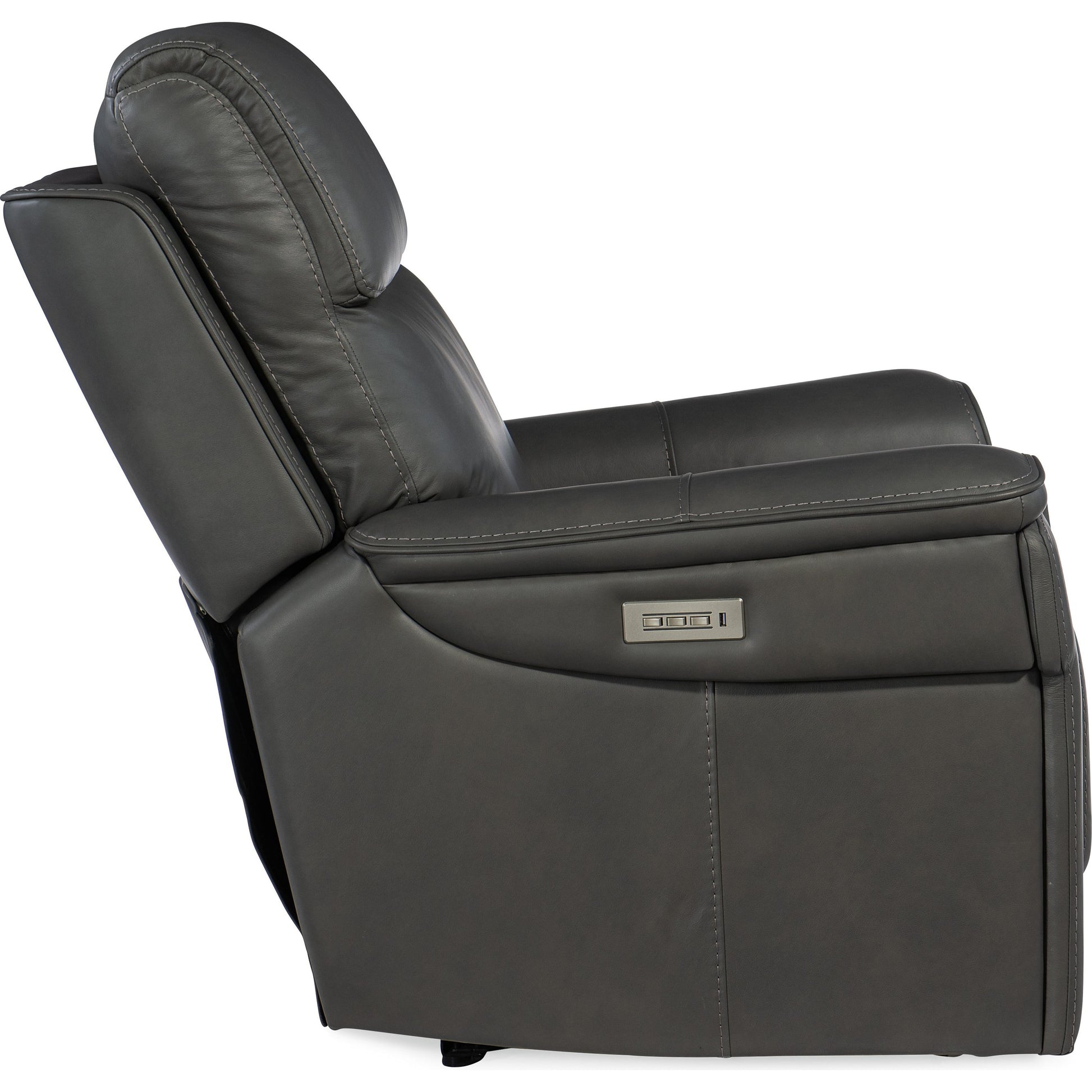 Lyra Zero Gravity Power Recliner by Hooker Furniture. Made from leather in a traditional style.
