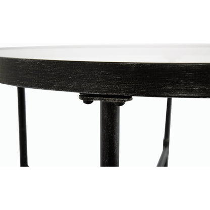 Provence Outdoor Bistro Table by Sunset West in pewter. Made from wrought iron in a modern style.