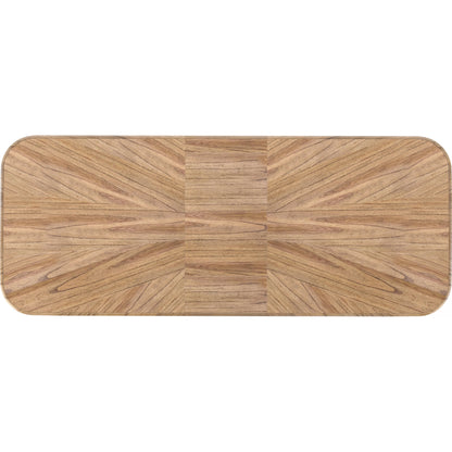 Portico Rectangular Dining Table by A.R.T. Furniture in sienna, white plaster. Made from parawood solids, mindi veneers, resin, metal in a modern style.