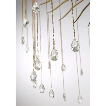 Lark 6-Light Chandelier by Lumanity in brass. Made from iron, crystal in a modern style.