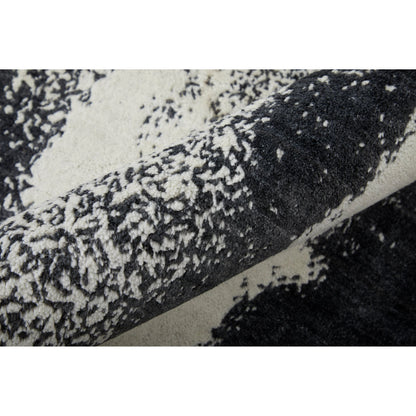 Coda Rug - 8930F by Feizy in black, white. Made from wool, viscose in a unique style.