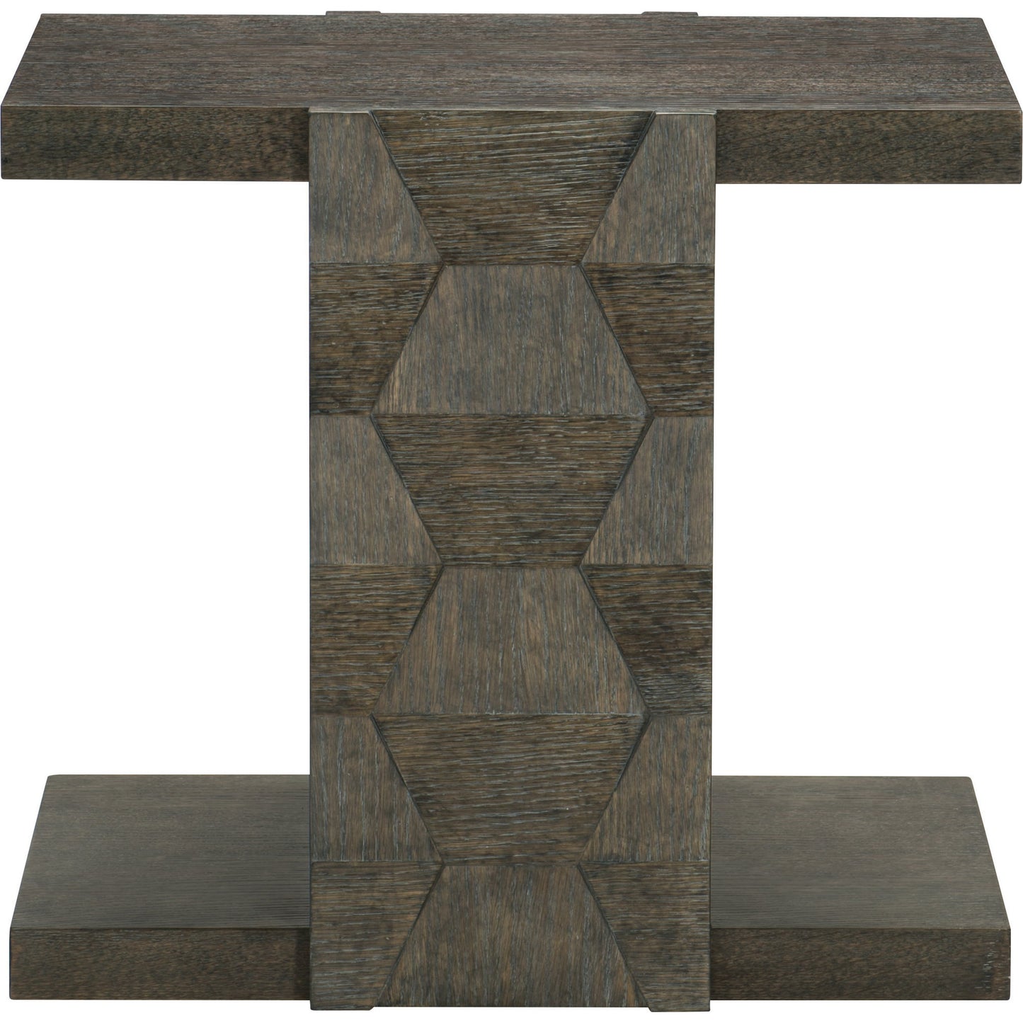 002 SI-1711390 | Additional Silo | Linea End Table by Bernhardt in cerused charcoal. Made from white oak veneers in a unique style.
