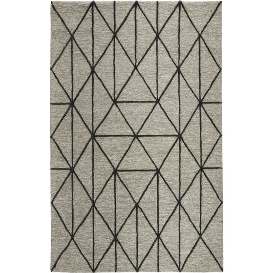 Lusk Contemporary Organic Wool Rug - R8083 by Feizy in gray. Made from wool in a unique style.