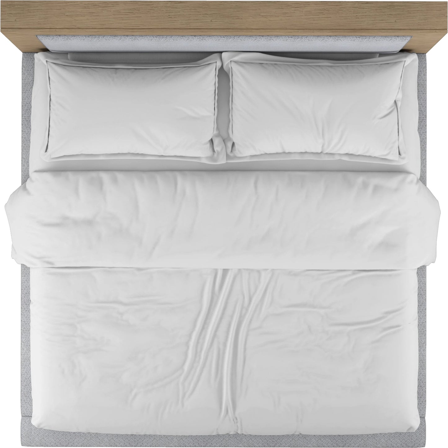 002 SI-2155762,SI-2155763 | Additional Silo | Garrison Upholstered Bed by A.R.T. Furniture in washed oak, catalina parchment. Made from parawood solids with ash embossing, white oak veneers, foam, fabric in a modern style.