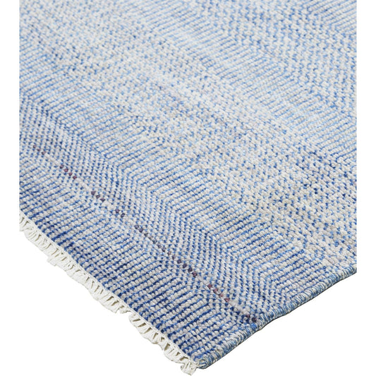 Janson Transitional Stripes Rug - I6061 by Feizy in blue, silver. Made from wool, viscose in a unique style.
