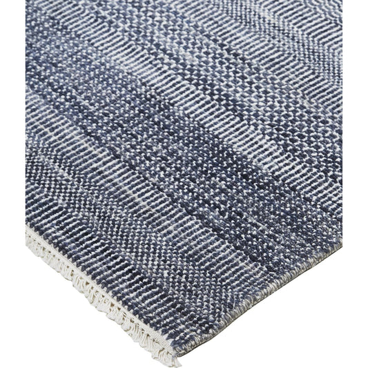 Janson Transitional Stripes Rug - I6062 by Feizy in blue, gray. Made from wool, viscose in a unique style.