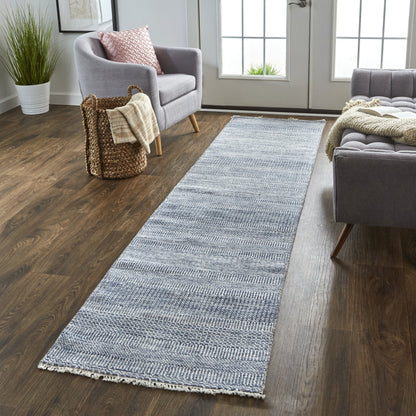 Janson Transitional Stripes Rug - I6062 by Feizy in blue, gray. Made from wool, viscose in a unique style.