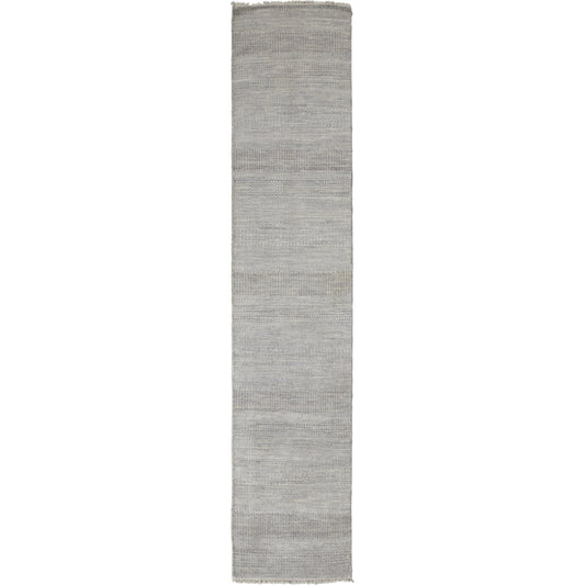 Janson Transitional Stripes Rug - I6063 by Feizy in silver. Made from wool, viscose in a unique style.