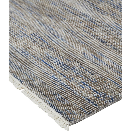 Janson Transitional Stripes Rug - I6065 by Feizy in gray. Made from wool, viscose in a unique style.
