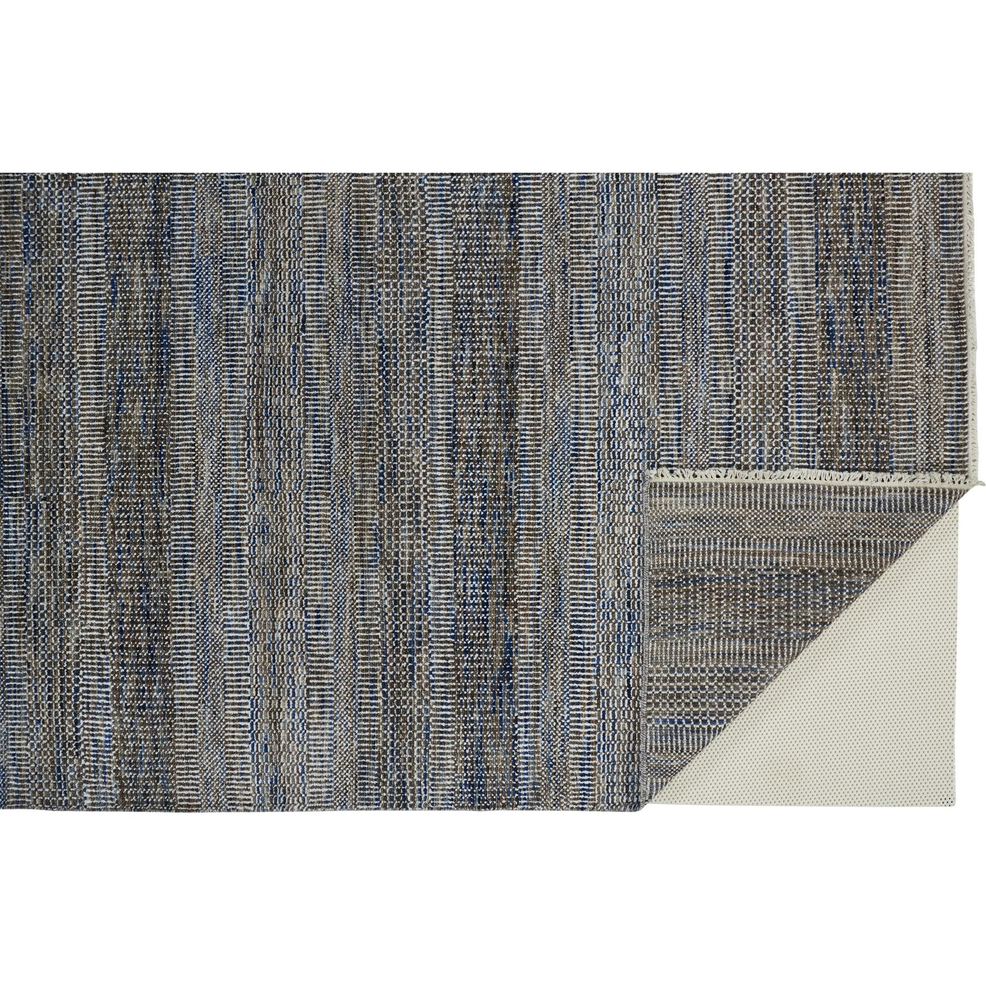 Janson Transitional Stripes Rug - I6065 by Feizy in gray. Made from wool, viscose in a unique style.