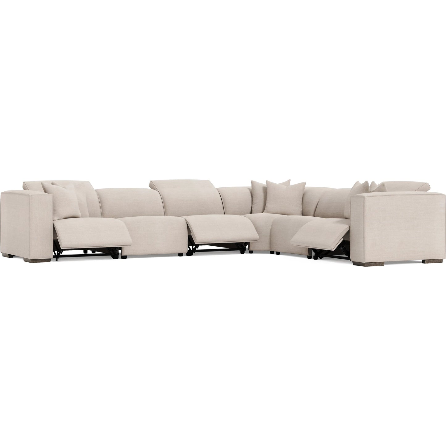 002 SI-2539271 | Additional Silo | 6 Piece Bliss Fabric Power Motion Sectional by Bernhardt in white, cream. Made from fabric in a unique style.