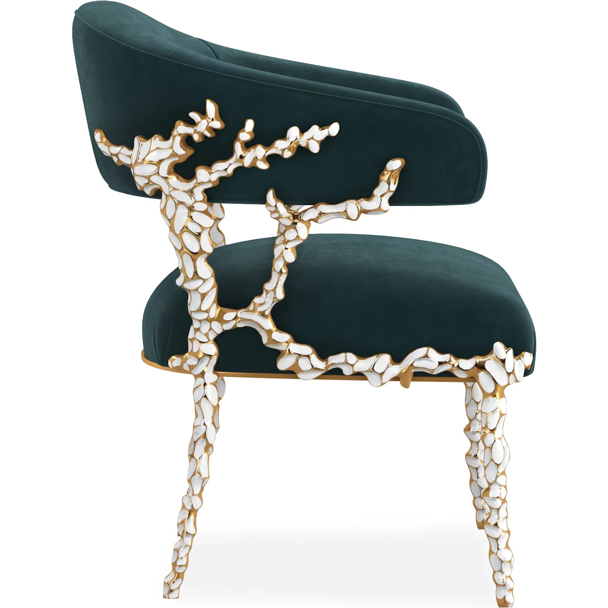 Glimmer of Hope Chair by Caracole in gold brush. Made from metal in a eclectic & global style.