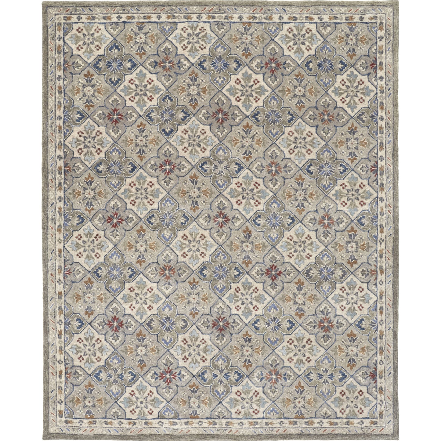 000 SI-1830599,SI-1830600,SI-1830601,SI-1830602,SI-1830603,SI-1830604 | Primary Silo | Rylan Transitional & Botanical Rug - 8638F by Feizy in taupe, ivory, red. Made from wool in a unique style.