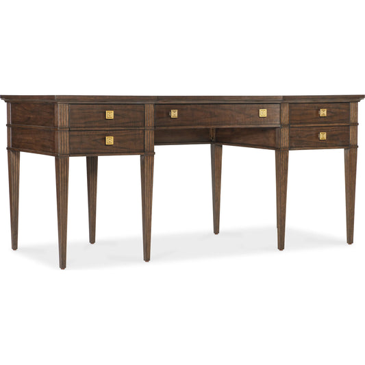 Diplomat Diplomat Writing Desk by Hooker Furniture in dark wood and walnut. Made from unique in a unique style.