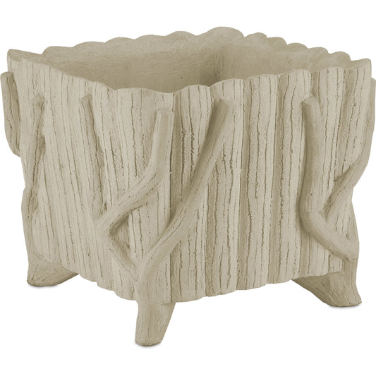 Square Planter by Currey and Company in portland, faux bois. Made from concrete, iron in a modern style.