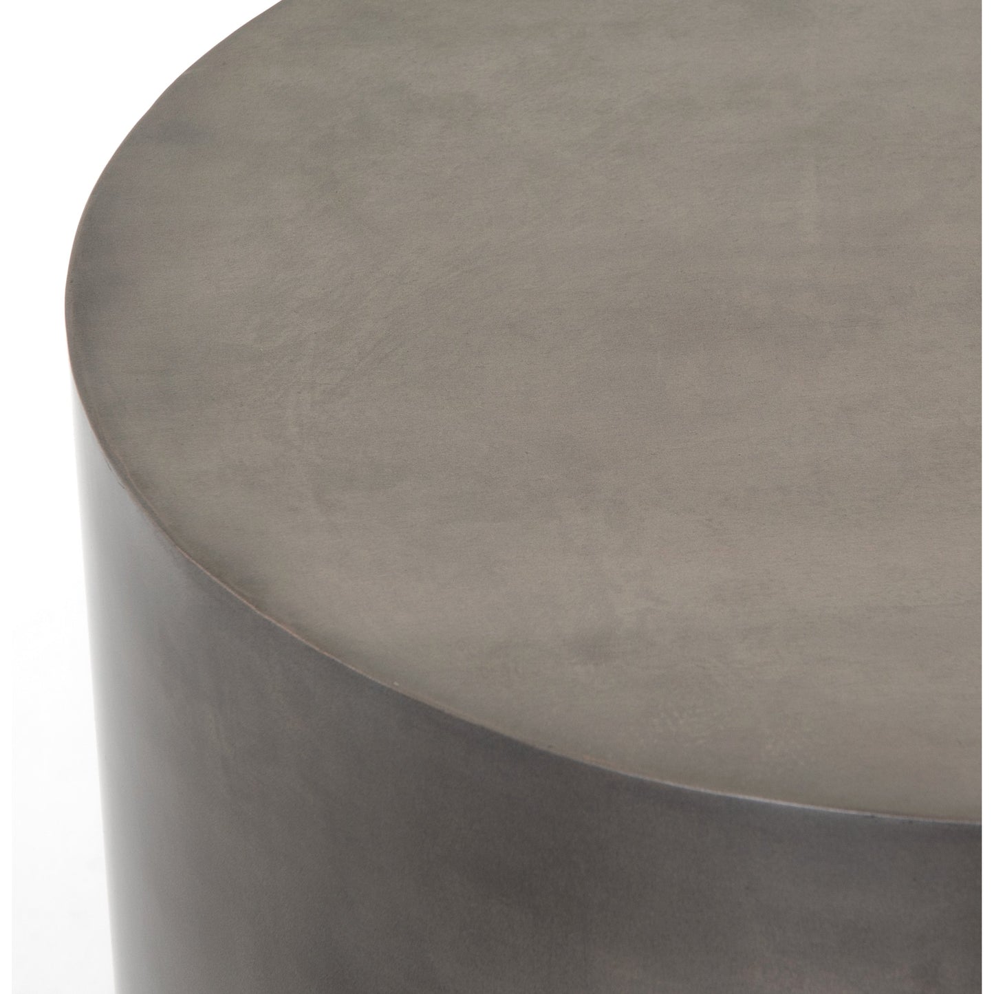 002 SI-1714651 | Closeup | Cameron End Table by Four Hands in ombre antique pewter. Made from iron in a eclectic & global style.