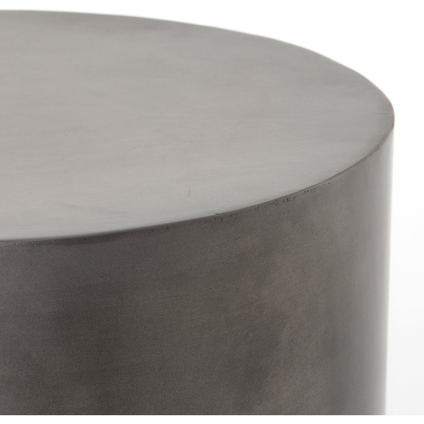 005 SI-1714651 | Closeup | Cameron End Table by Four Hands in ombre antique pewter. Made from iron in a eclectic & global style.