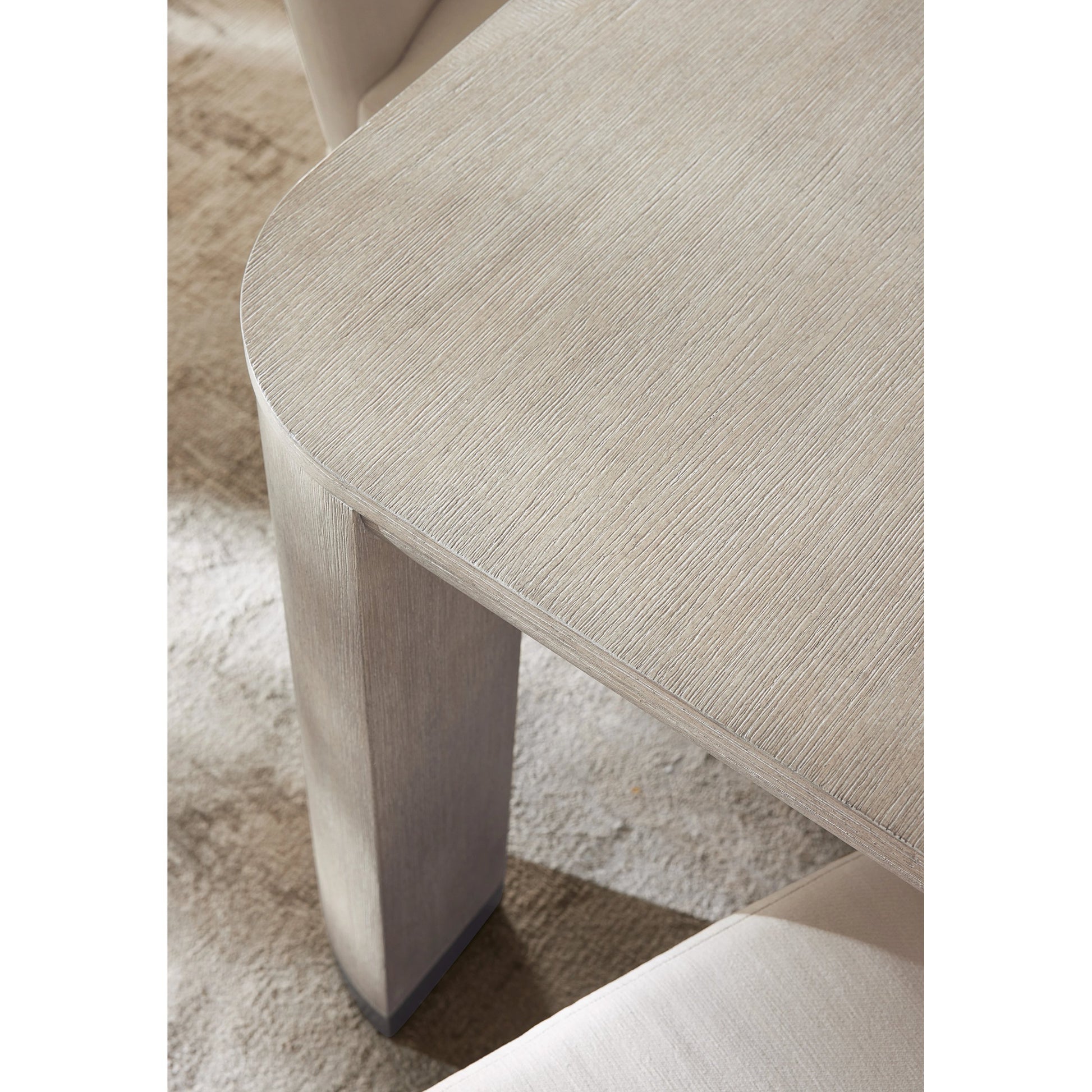 Modern Mood Leg Dining Table by Hooker Furniture. Made from oak veneers, metal in a modern style.