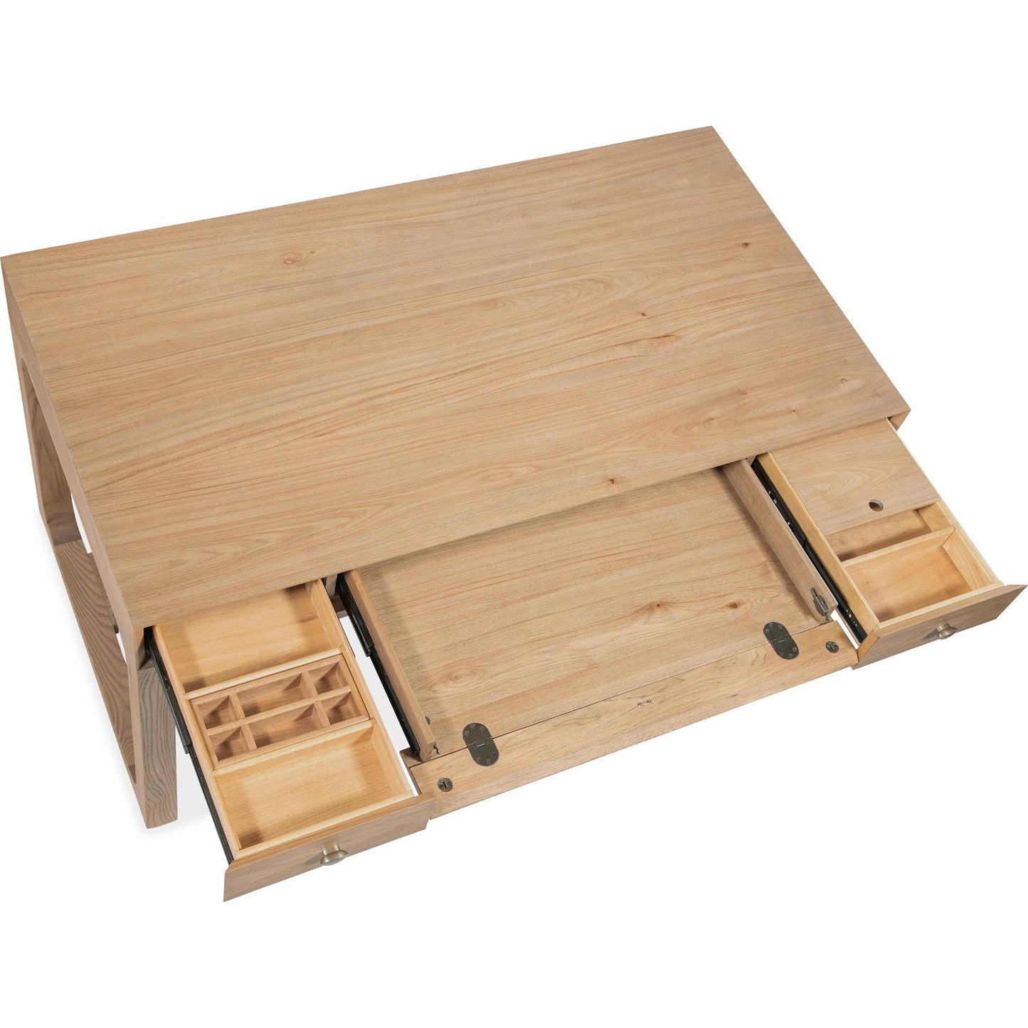 005 SI-2185699 | Additional Silo | Documents Writing Desk by Hooker Furniture in brown and light natural pecan finish. Made from pecan veneers in a transitional style.