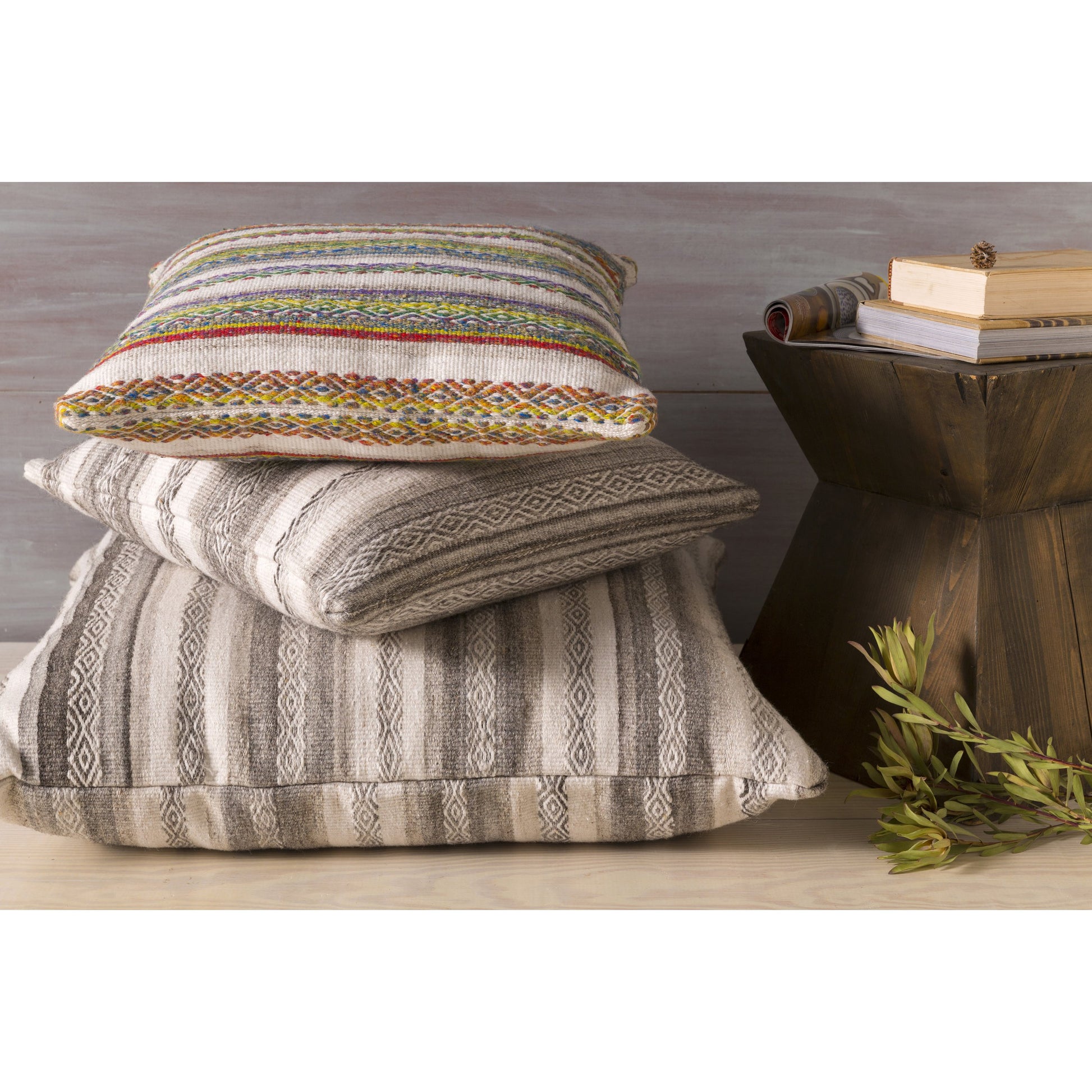 Isabella Pillow - 19330 by Surya. Made from 50% viscose, 50% wool in a rustic style.