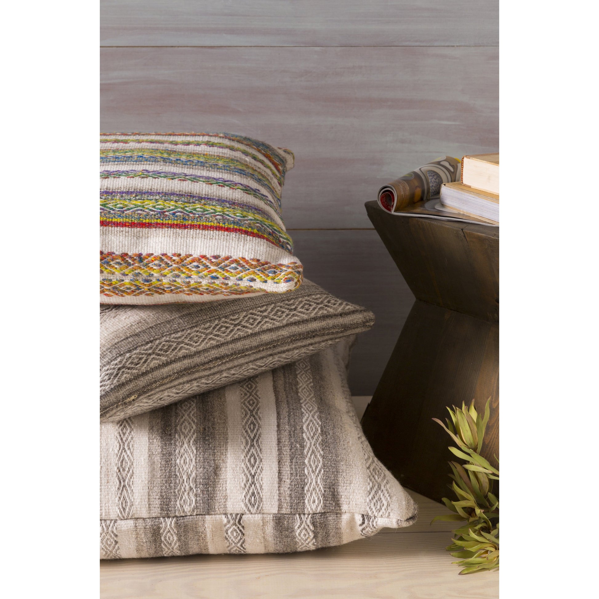 Isabella Pillow - 19330 by Surya. Made from 50% viscose, 50% wool in a rustic style.
