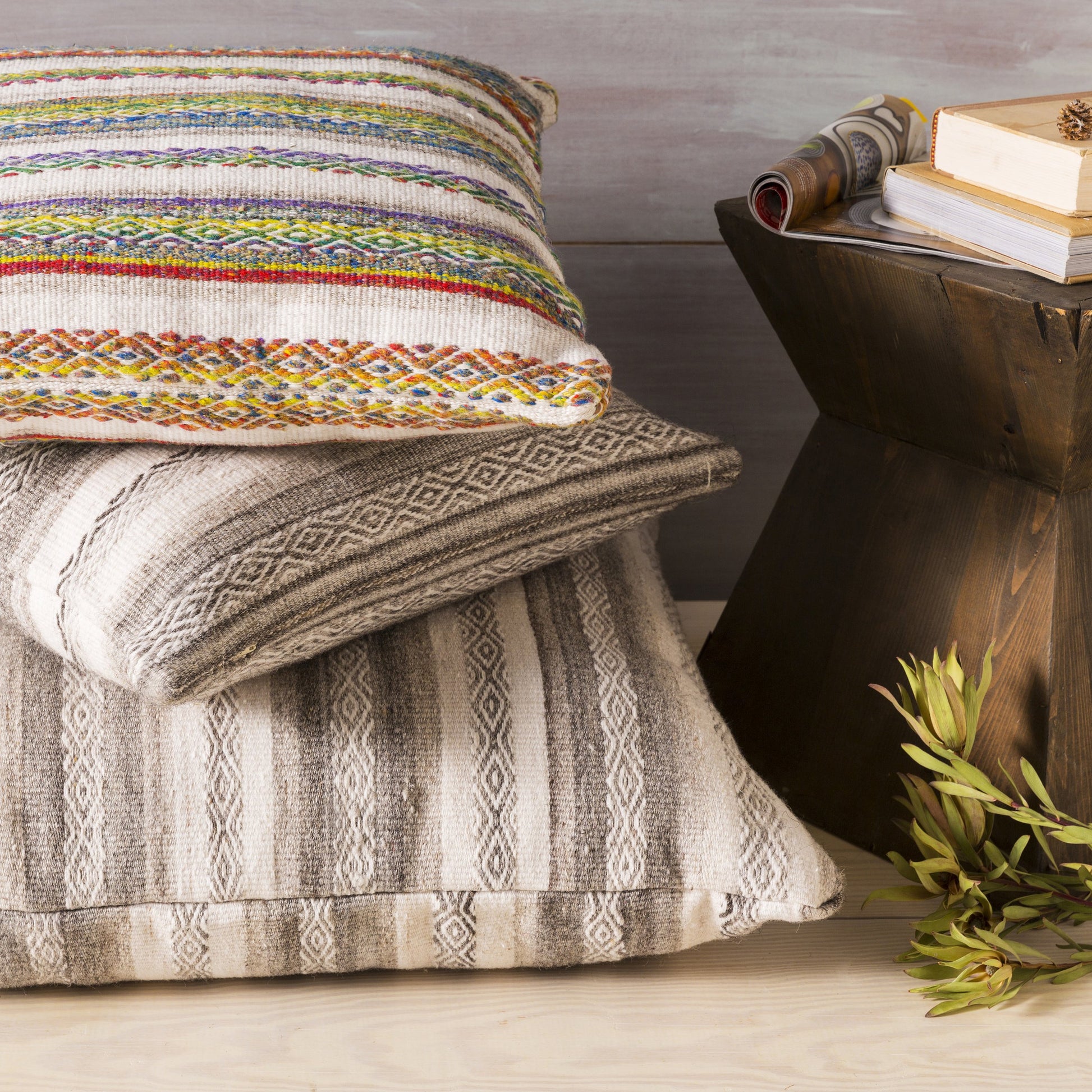 Isabella Pillow - 19330 by Surya. Made from 50% viscose, 50% wool in a rustic style.
