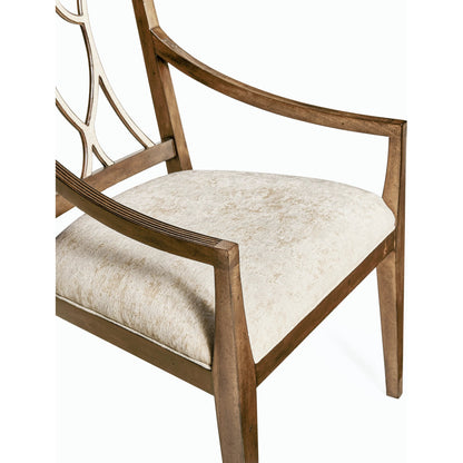 Osborne Arm Chair (Set of 2) by Jonathan Charles in brown and medium brown mahogany. Made from mahogany, foam, fabric, eggshell in a modern style.