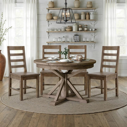 Irish Coast Round 47/63" Extension Dining Table by LH Imports in sundried. Made from unique in a traditional style.