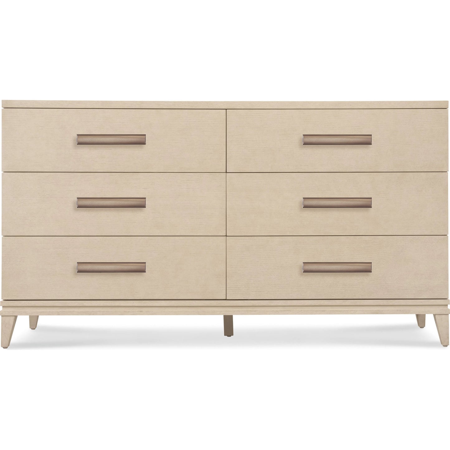 002 SI-2353970 | Additional Silo | Westwood Six-Drawer Dresser by Hooker Furniture in light wood and polished limestone. Made from oak veneers in a transitional style.