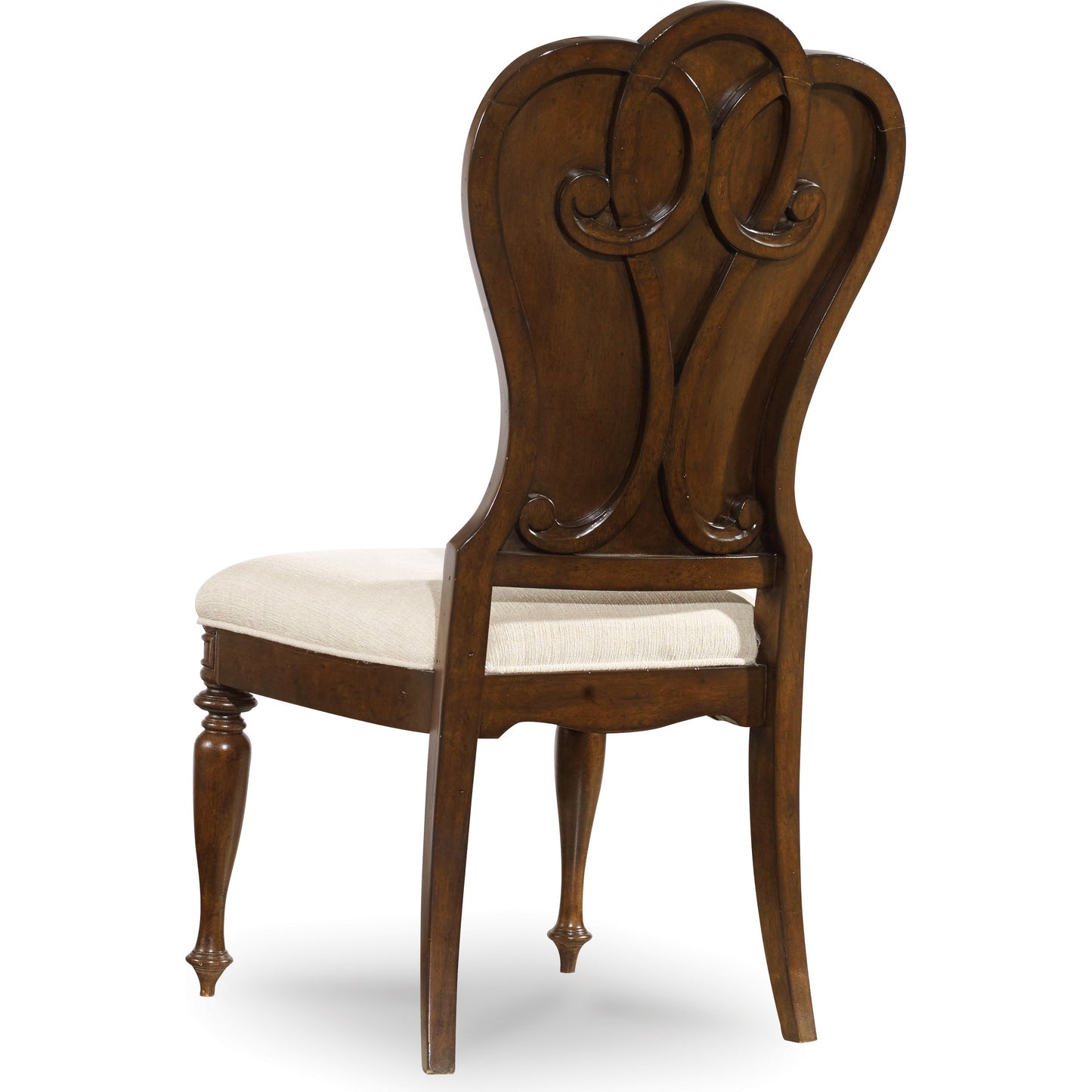 002 SI-1749124 | Additional Silo | Leesburg Upholstered Side Chair (Set of 2) by Hooker Furniture in beige and mahogany, alabaster. Made from mahogany veneers, fabric in a traditional style.