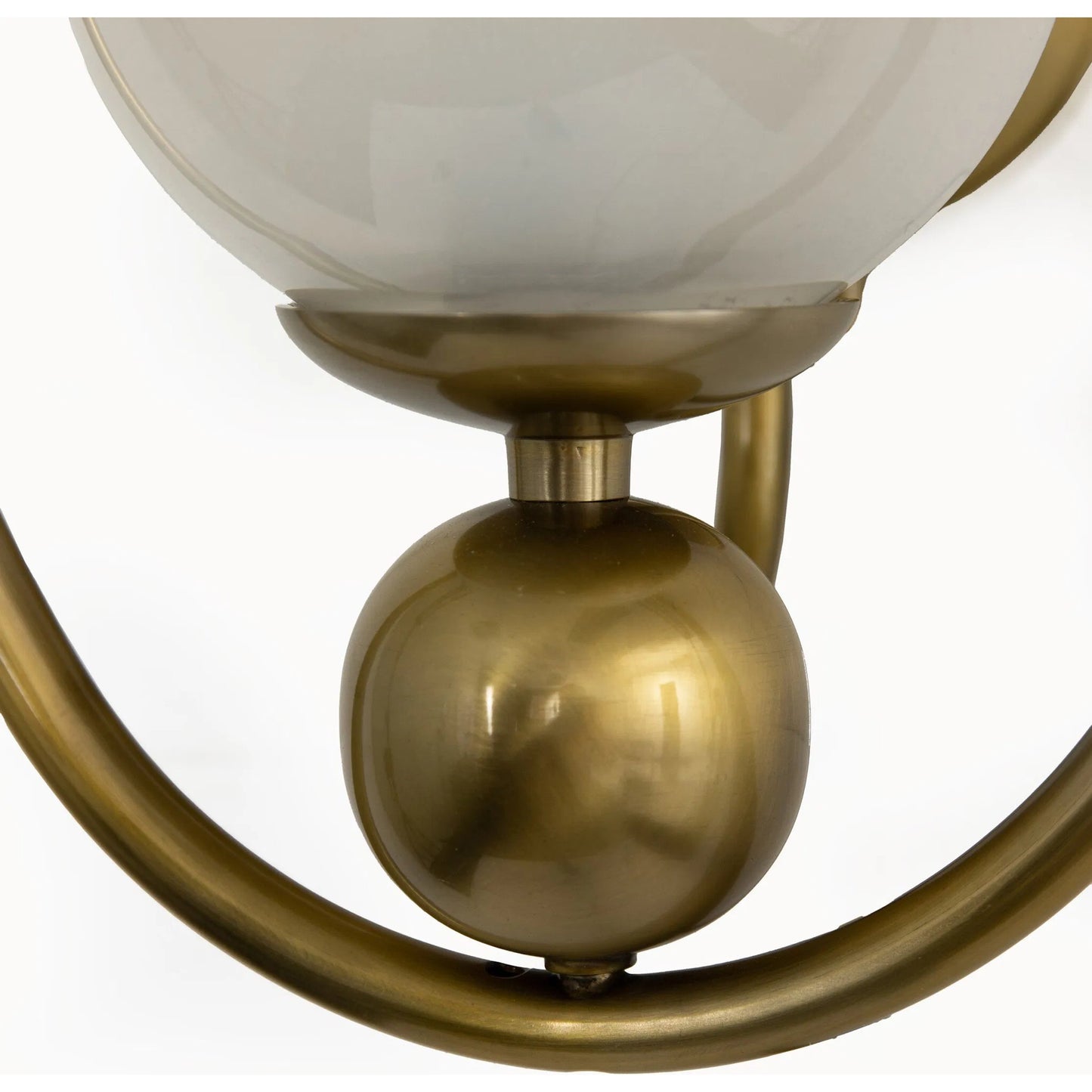 003 SI-2513260 | Closeup | Elliot Sconce by Four Hands in frosted glass, patina brass. Made from glass, brass in a modern style.