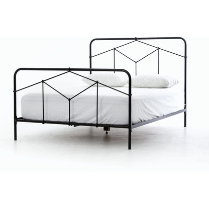 Casey Bed by Four Hands in sanblasted vintage black. Made from iron in a cottage & farmhouse style.