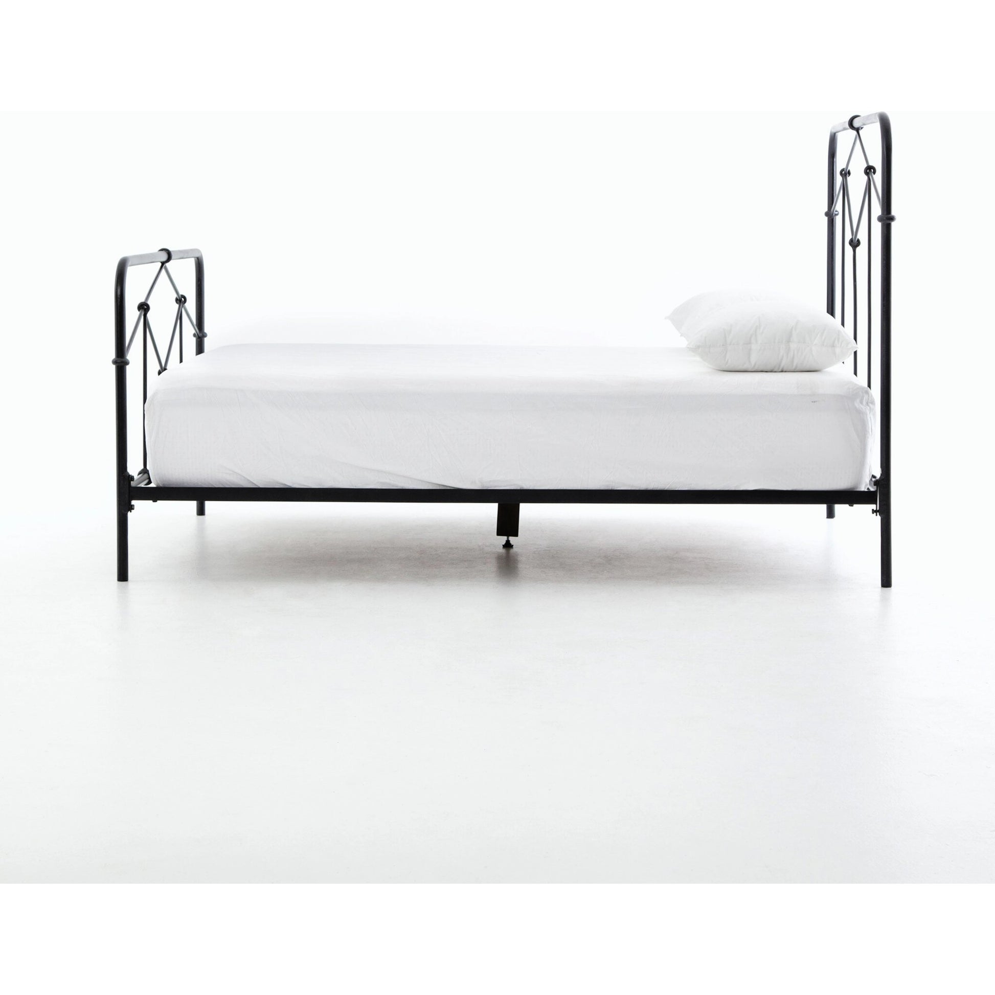 Casey Bed by Four Hands in sanblasted vintage black. Made from iron in a cottage & farmhouse style.
