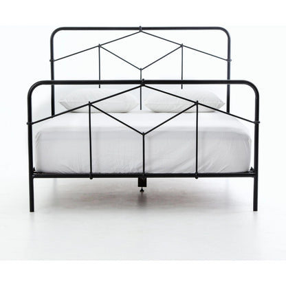Casey Bed by Four Hands in sanblasted vintage black. Made from iron in a cottage & farmhouse style.