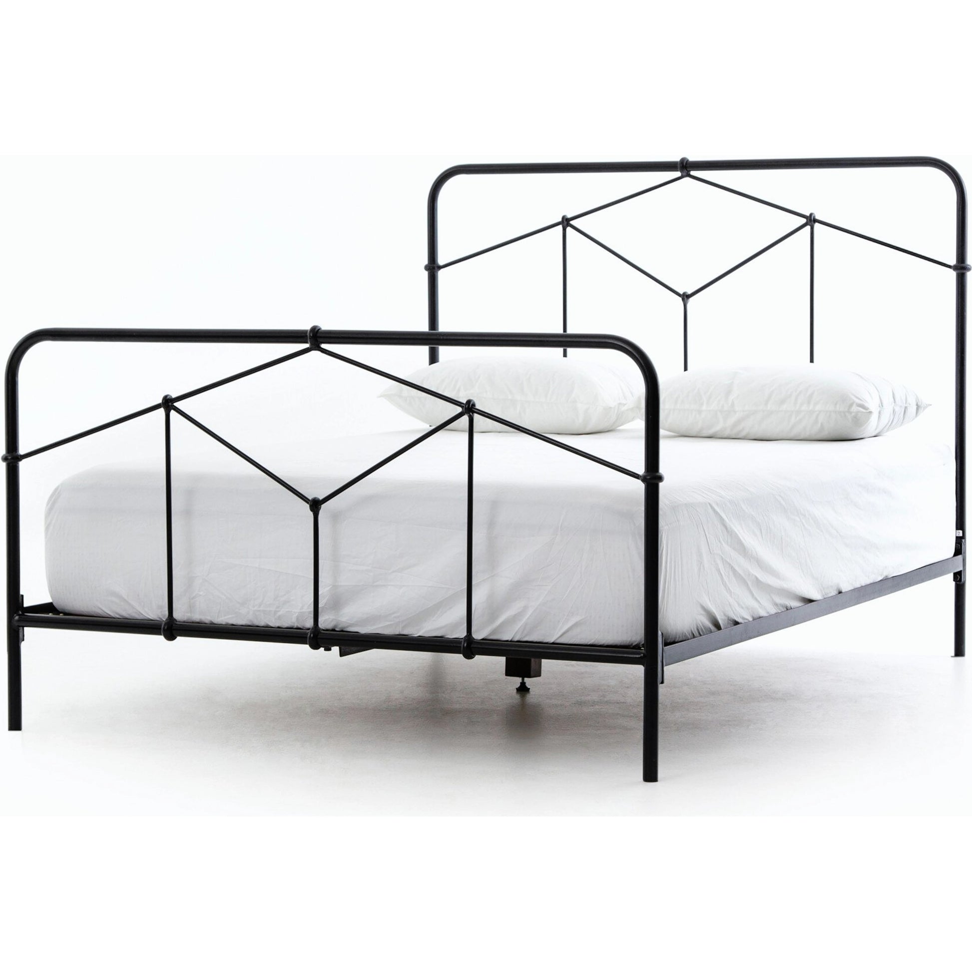 Casey Bed by Four Hands in sanblasted vintage black. Made from iron in a cottage & farmhouse style.