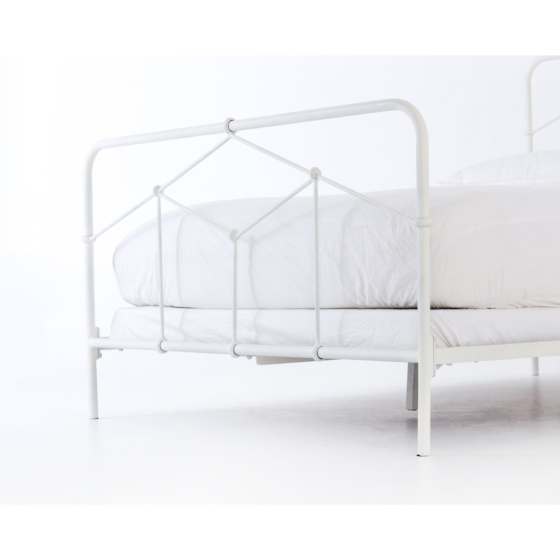 Casey Bed by Four Hands in sanblasted vintage black. Made from iron in a cottage & farmhouse style.