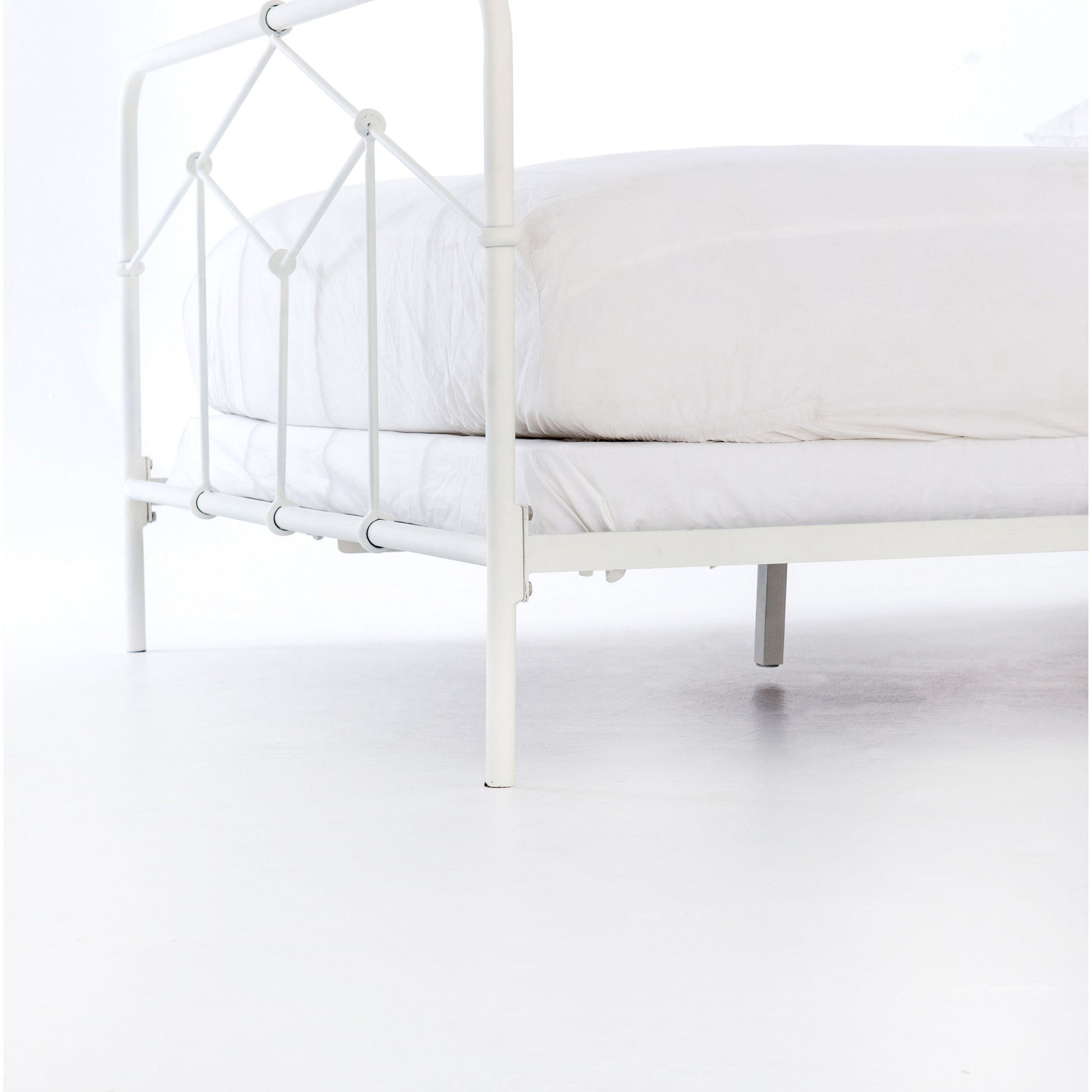 Casey Bed by Four Hands in sanblasted vintage black. Made from iron in a cottage & farmhouse style.