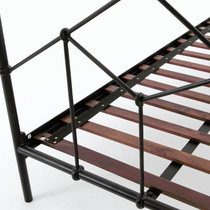 Casey Bed by Four Hands in sanblasted vintage black. Made from iron in a cottage & farmhouse style.
