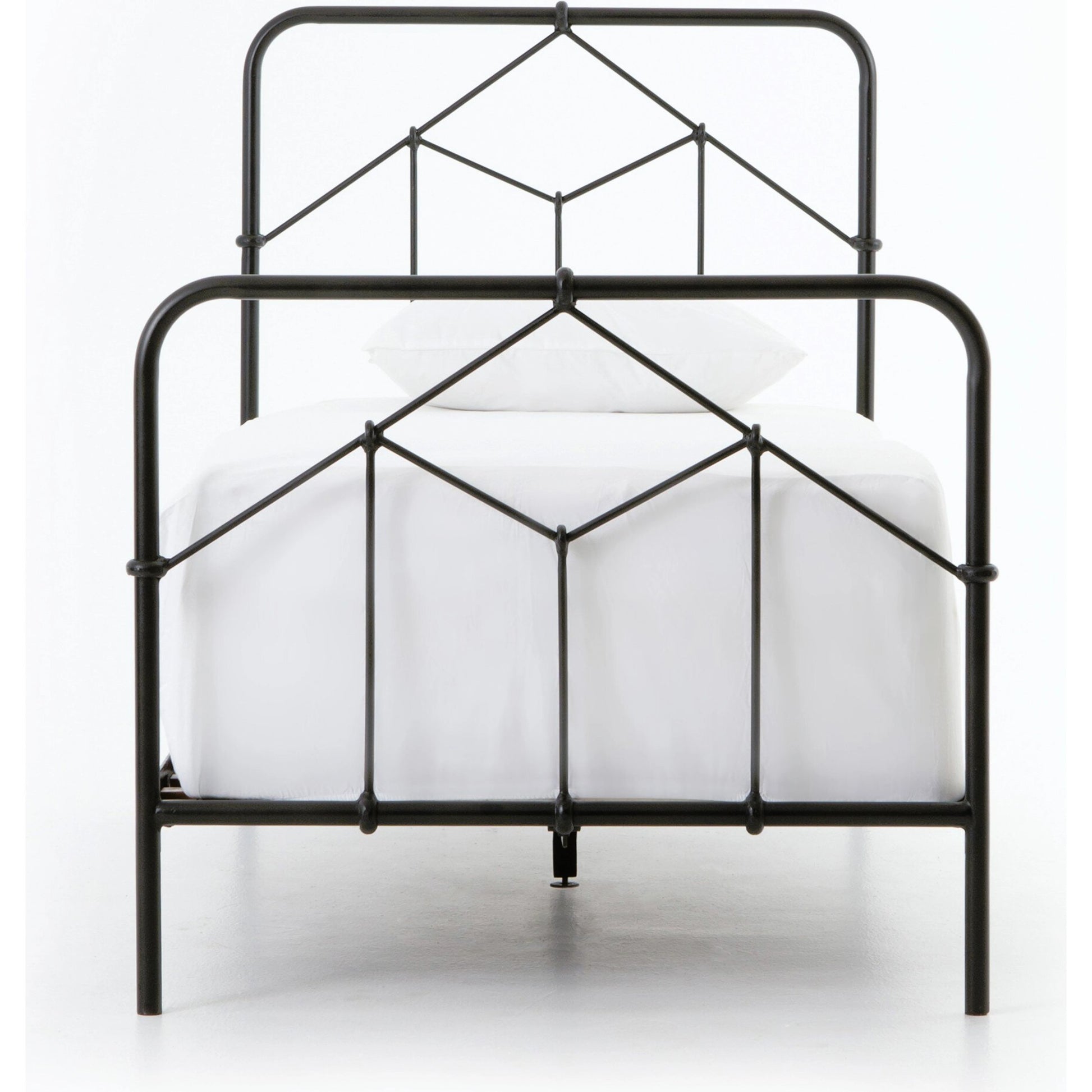 Casey Bed by Four Hands in sanblasted vintage black. Made from iron in a cottage & farmhouse style.