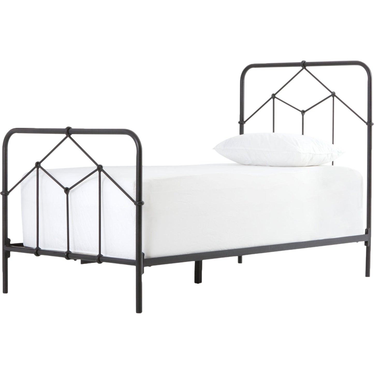 021 S-279228 | Primary Silo | Casey Bed by Four Hands in sanblasted vintage black. Made from iron in a cottage & farmhouse style.