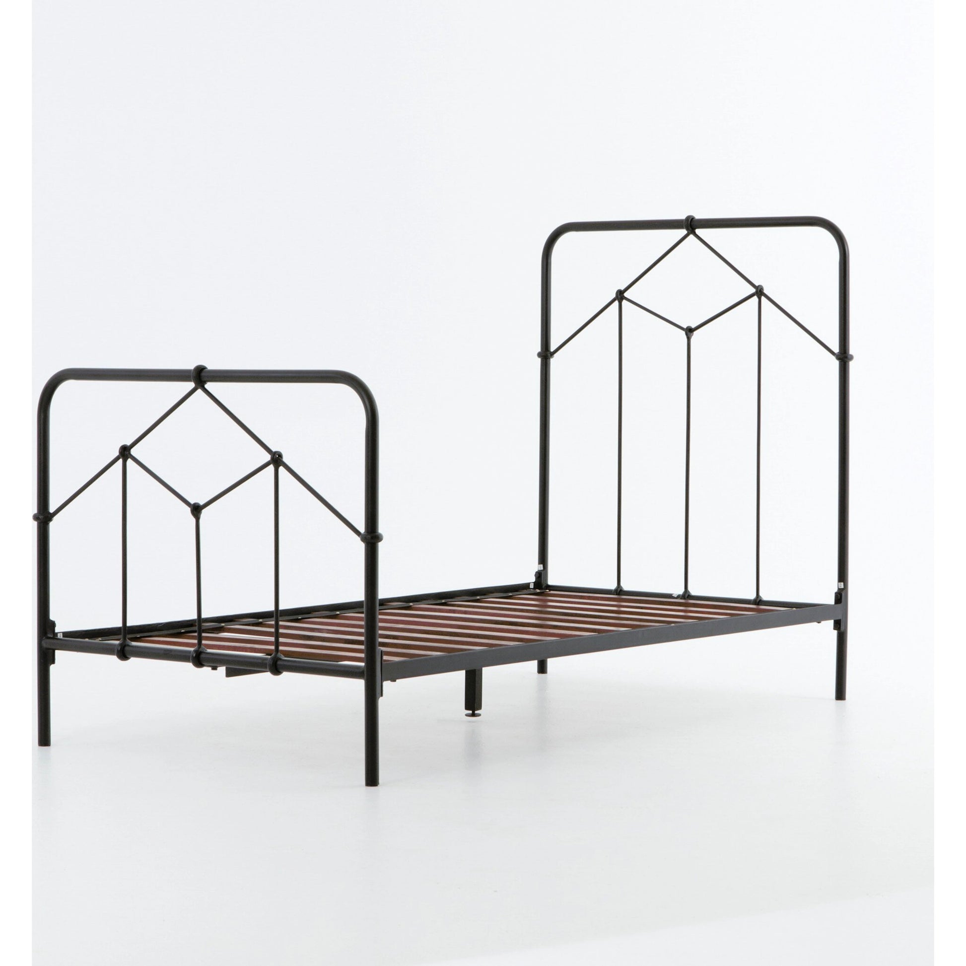 Casey Bed by Four Hands in sanblasted vintage black. Made from iron in a cottage & farmhouse style.