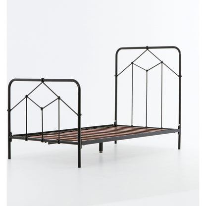 Casey Bed by Four Hands in sanblasted vintage black. Made from iron in a cottage & farmhouse style.