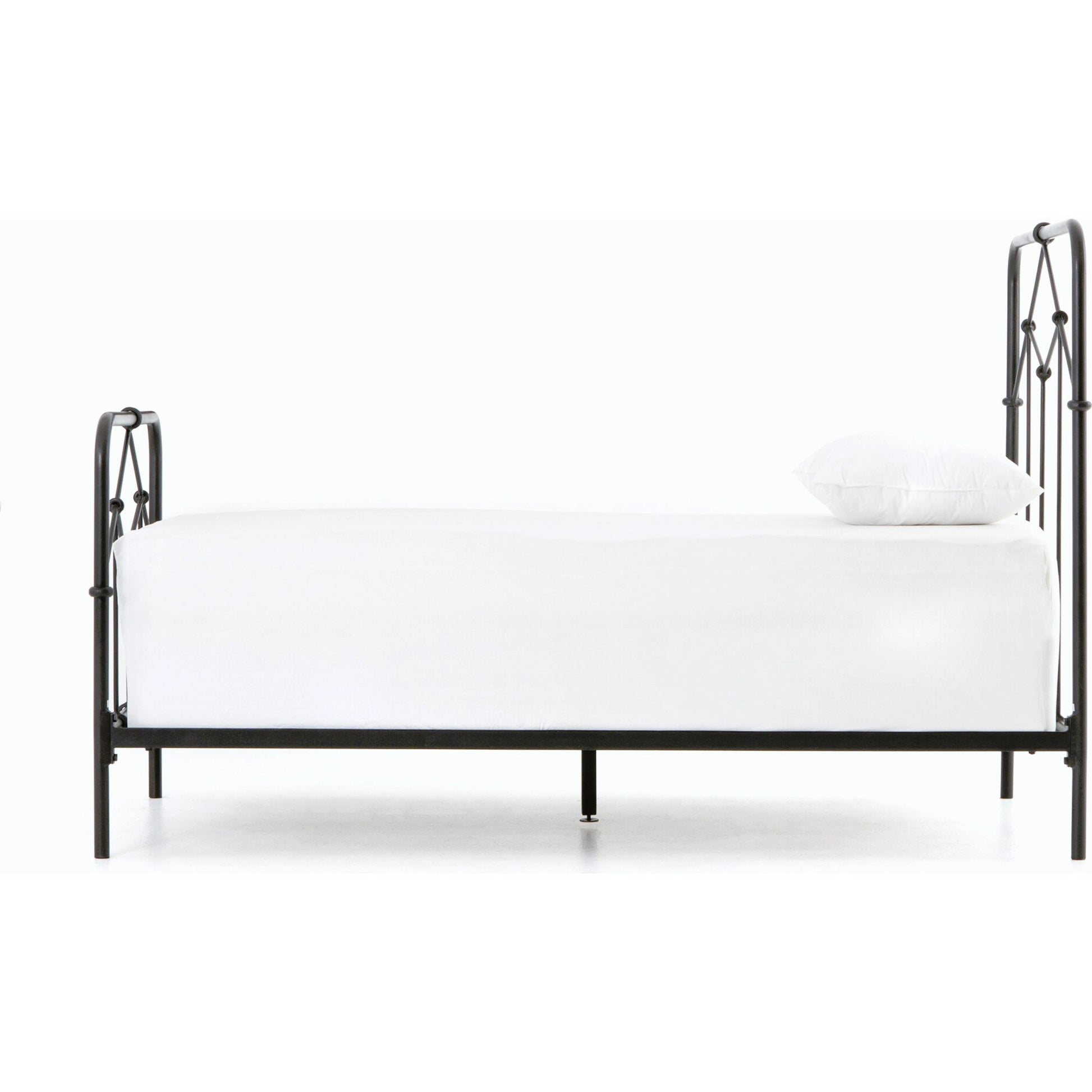 Casey Bed by Four Hands in sanblasted vintage black. Made from iron in a cottage & farmhouse style.