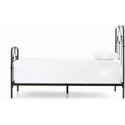 Casey Bed by Four Hands in sanblasted vintage black. Made from iron in a cottage & farmhouse style.