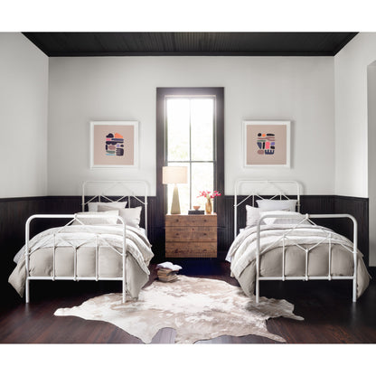 Casey Bed by Four Hands in sanblasted vintage black. Made from iron in a cottage & farmhouse style.